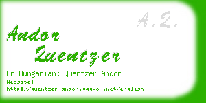 andor quentzer business card